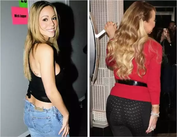 Mariah Carey avant apres l'augmentation des fesses